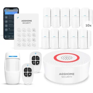 AGSHOME Kit Alarme Maison 15 Pièces